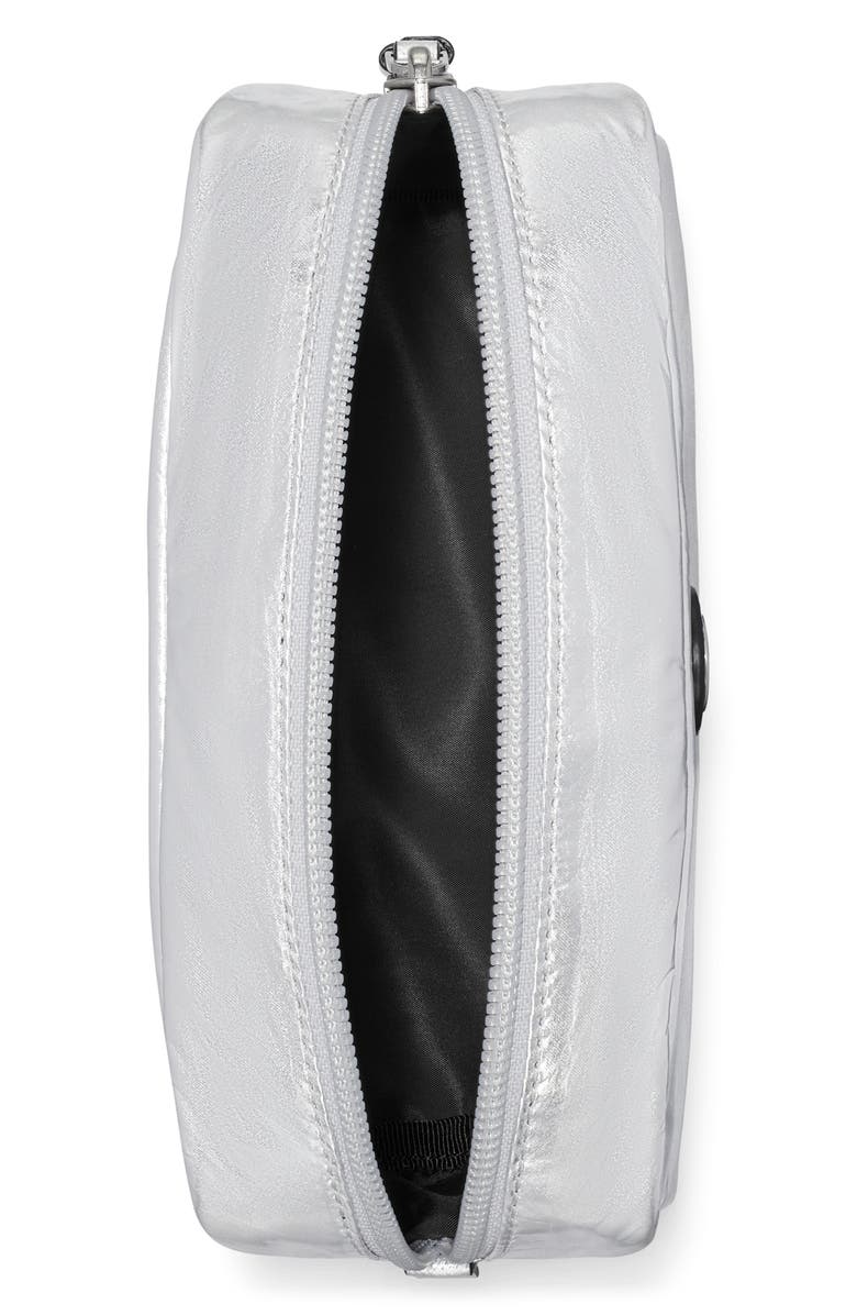 Tory Burch Virginia Metallic Cosmetic Bag, Alternate, color,