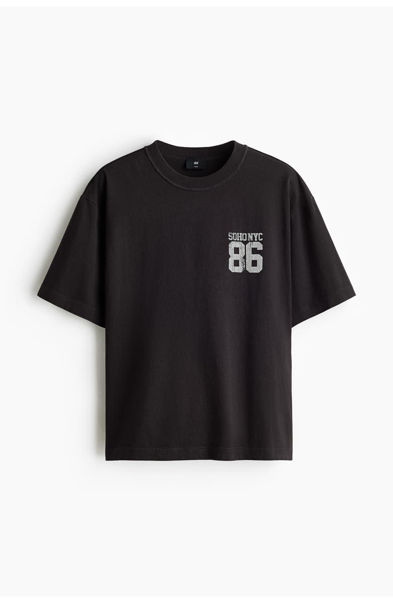 H&M Loose Fit Printed T-shirt, Main, color, Black/Soho Nyc