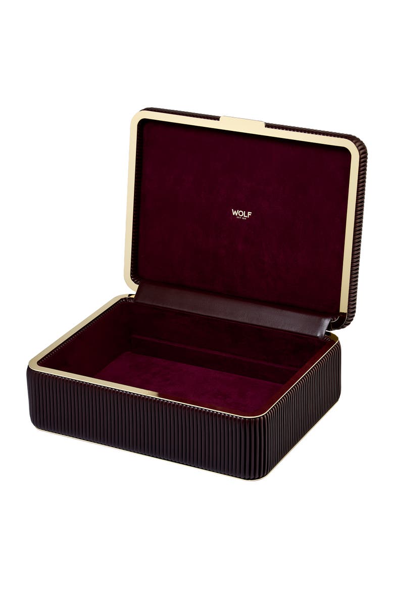 Bella Large Jewelry Box, Alternate, color, Bordeaux