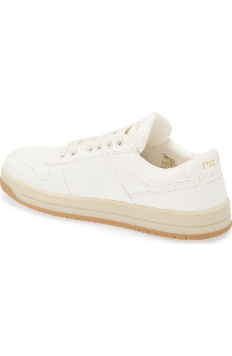 Prada Downtown Leather Sneaker, Alternate, color, Avorio