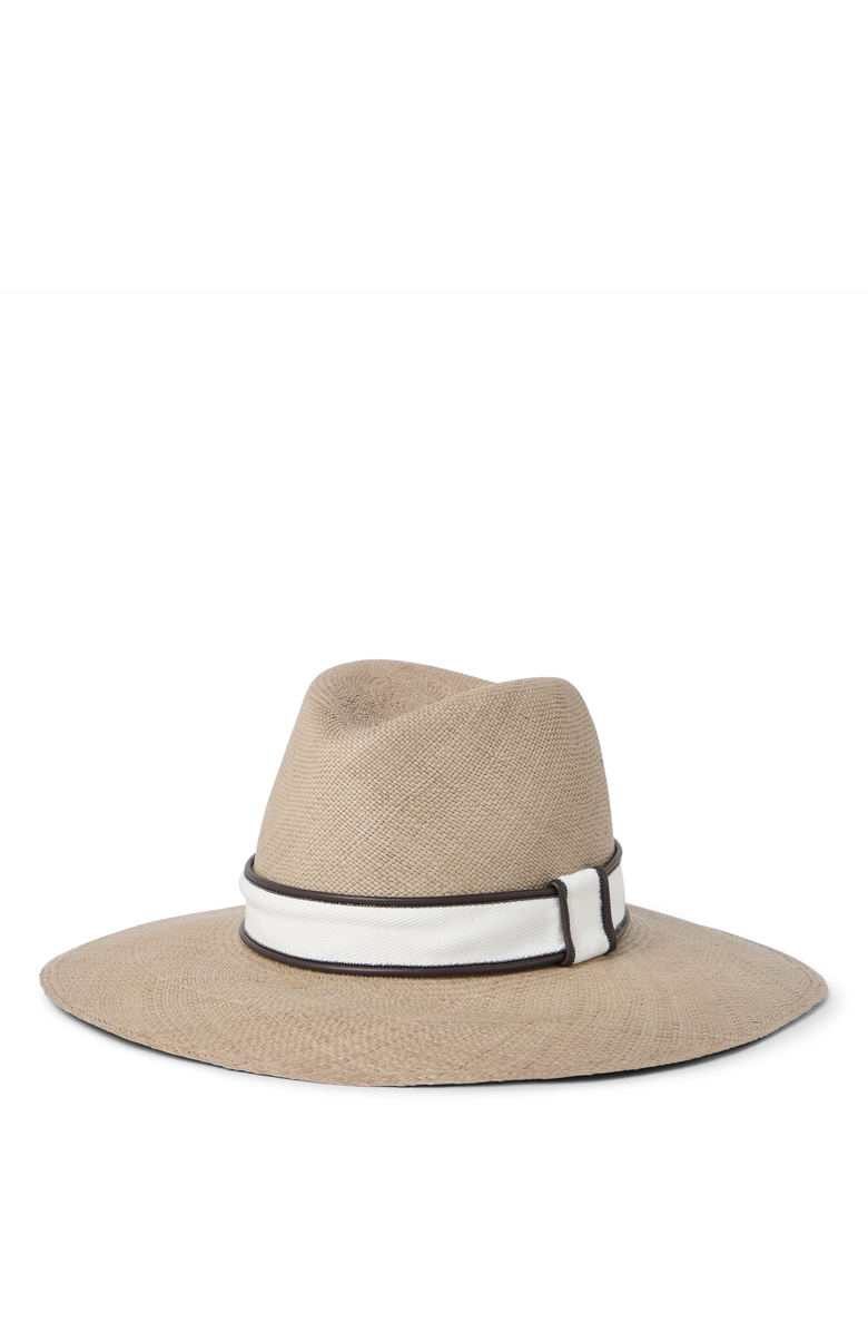 Brunello Cucinelli Straw fedora, Main, color, 