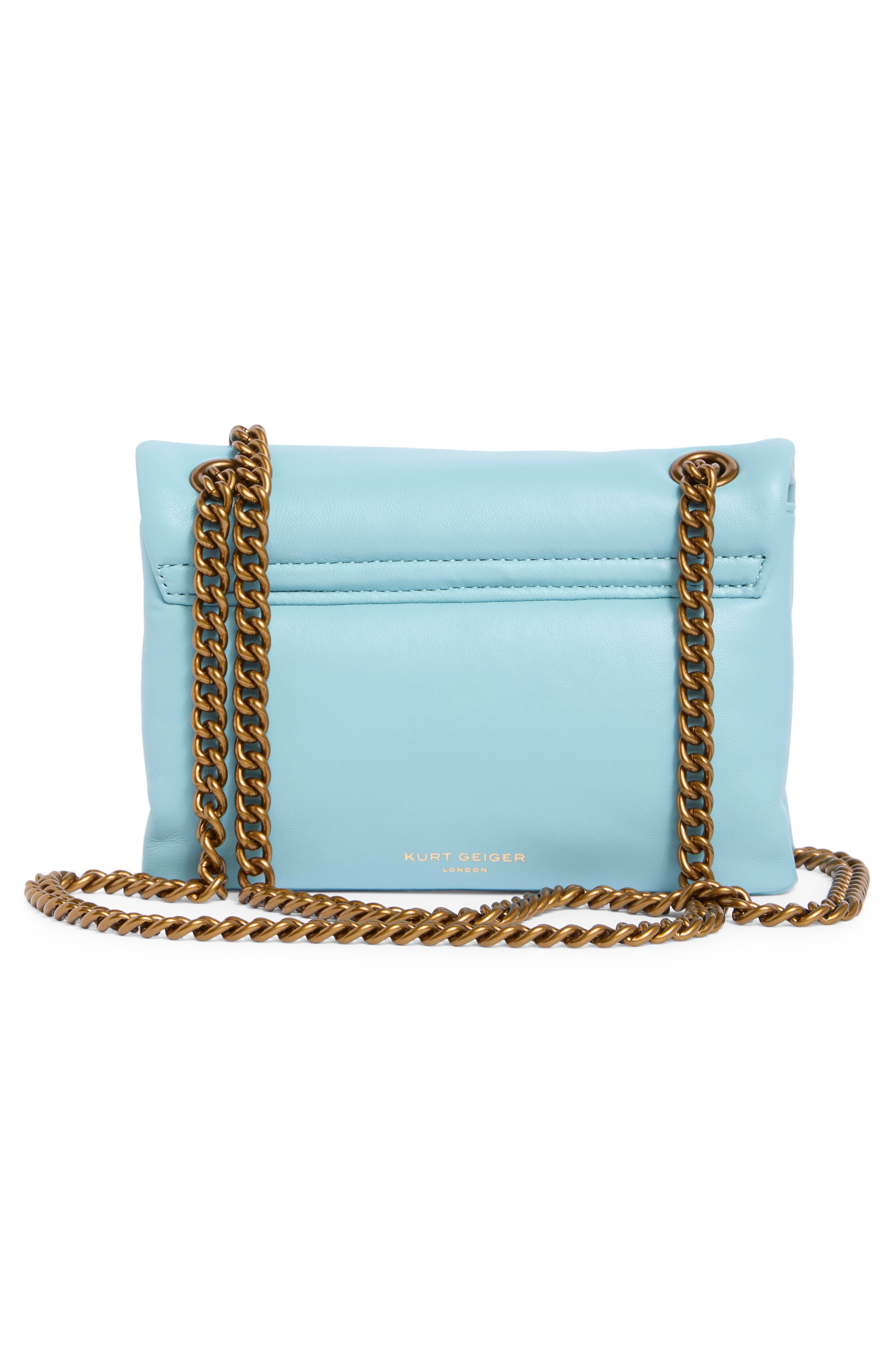 Kurt Geiger London Mini Kew Leather Shoulder Bag, Alternate, color, Mid Blue