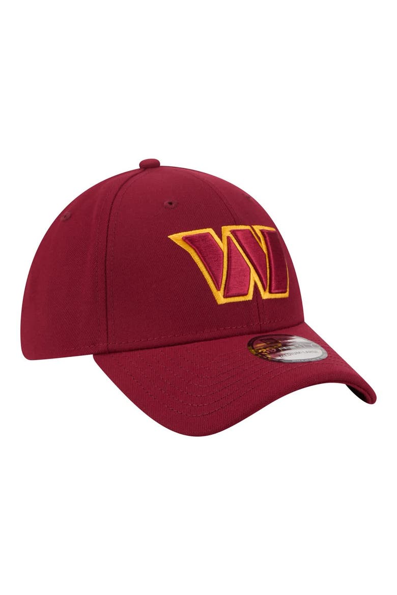 Men's New Era  Burgundy Washington Commanders Core Team 39THIRTY Flex Hat, Alternate, color, Burgundy