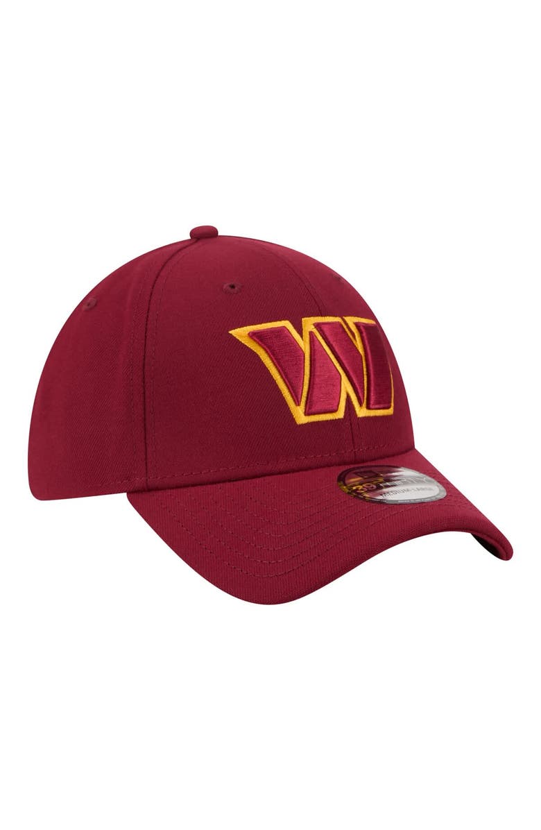 New Era Men's New Era Burgundy Washington Commanders Core Team 39THIRTY Flex Hat, Alternate, color, Burgundy
