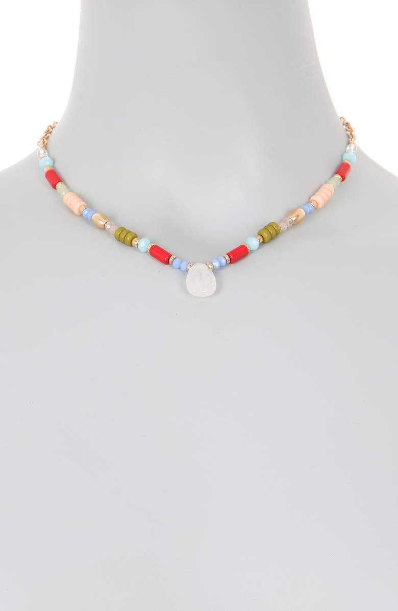 Melrose and Market Mixed Bead Quartz Pendant Necklace, Alternate, color, 