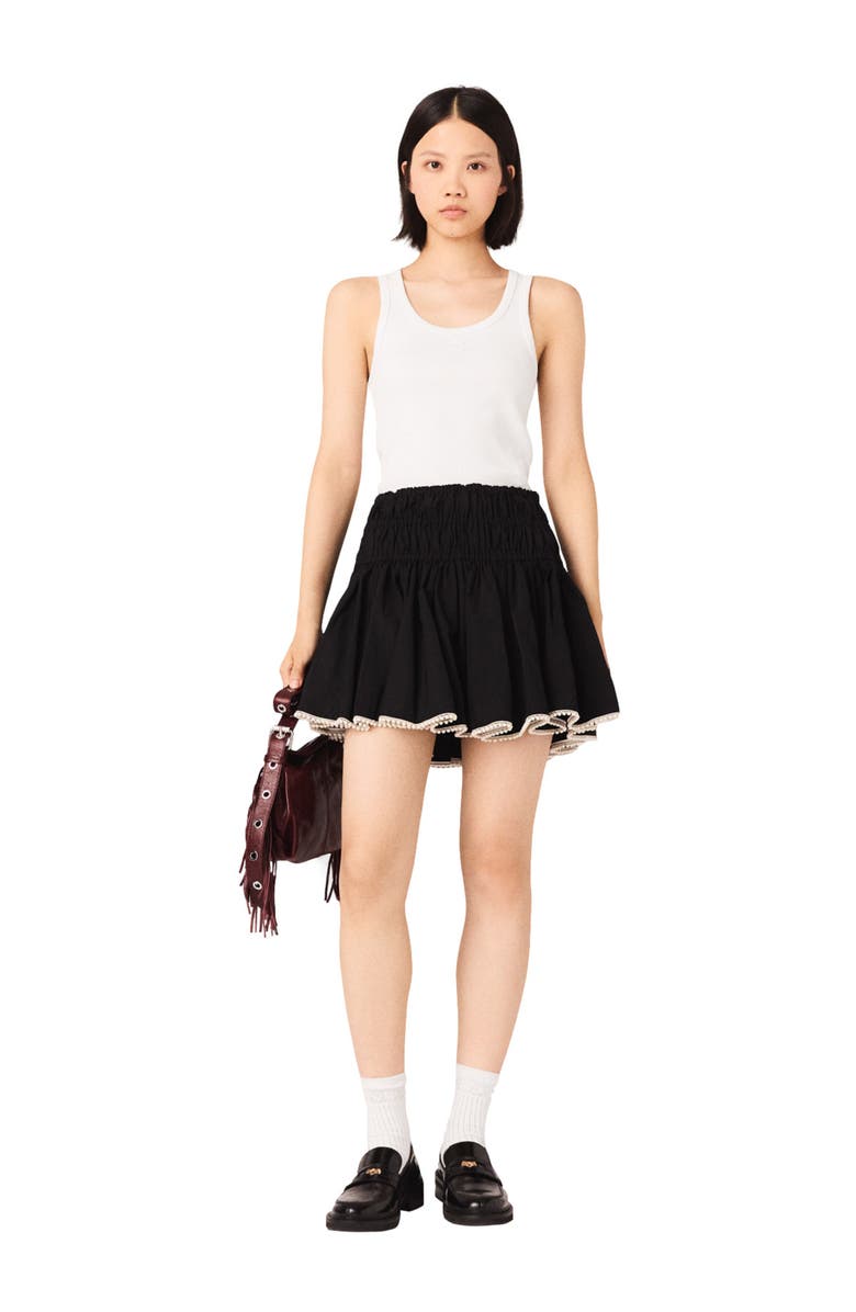 maje Rib knit tank top, Alternate, color, White