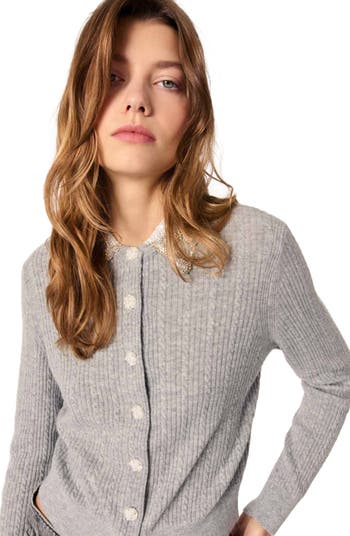 Cardigan with removable collar