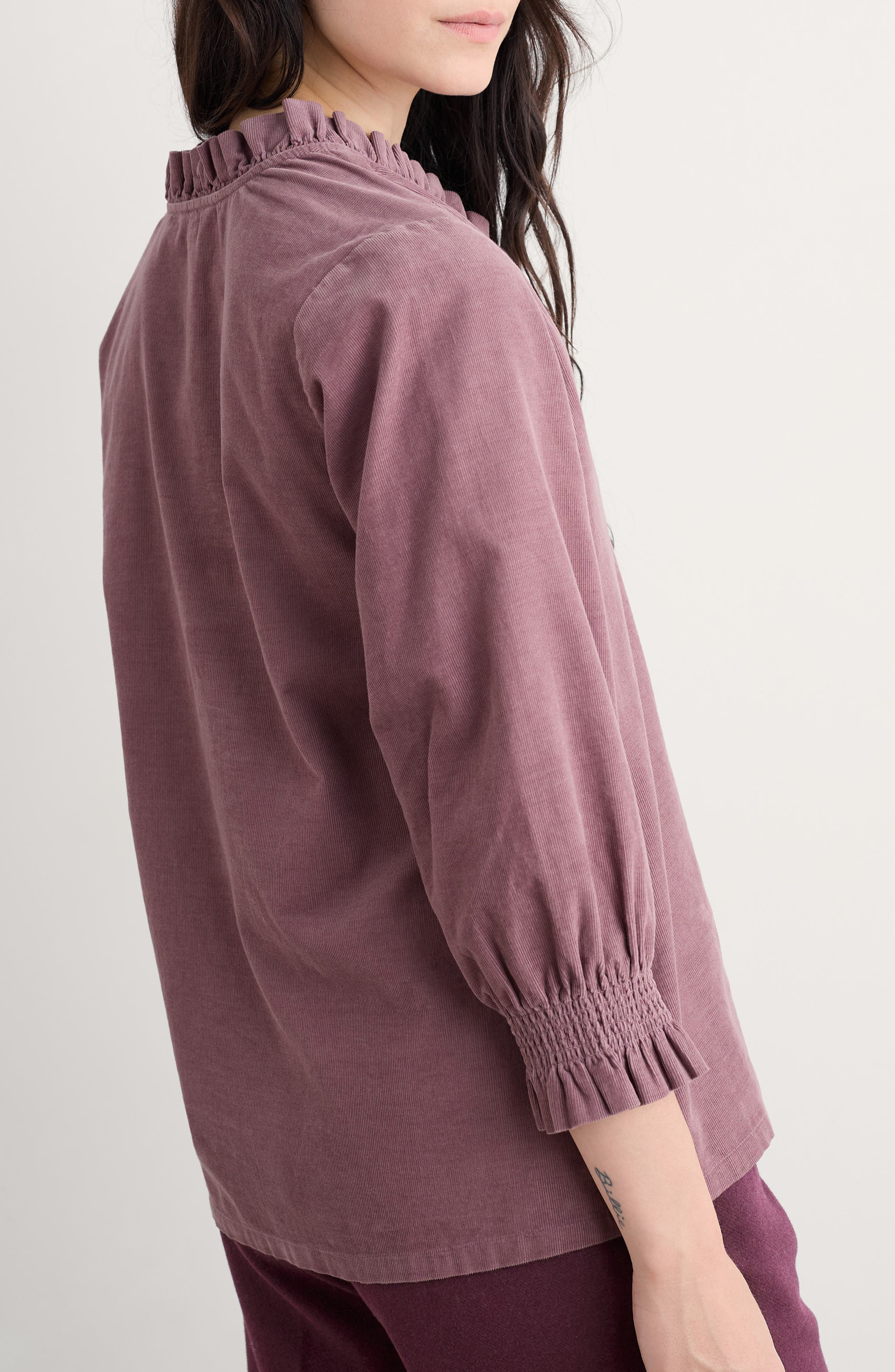 Feather Star Ruffle Corduroy Top - image 4
