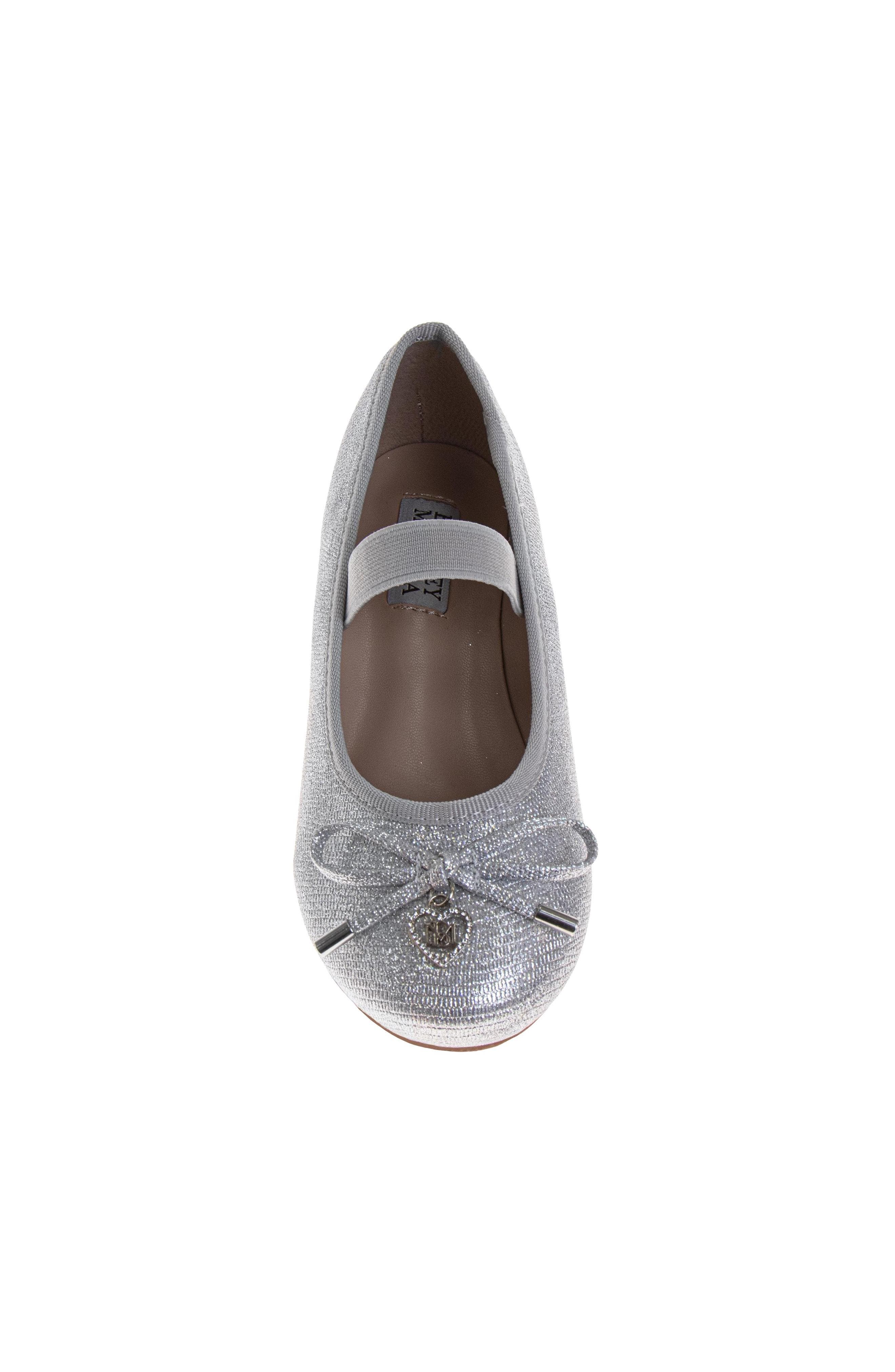 Dress Shoes for Girls Elegant Glitter Finish Classic Formal, Alternate, color, Silver