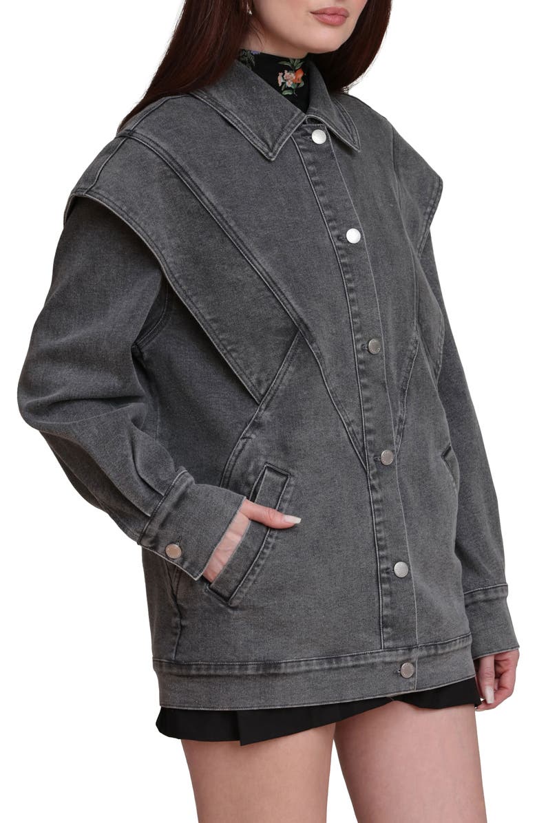 Avec Les Filles Oversize Seamed Jacket, Alternate, color, Grey Wash
