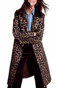 Boden Lancaster Leopard Print Mac Coat