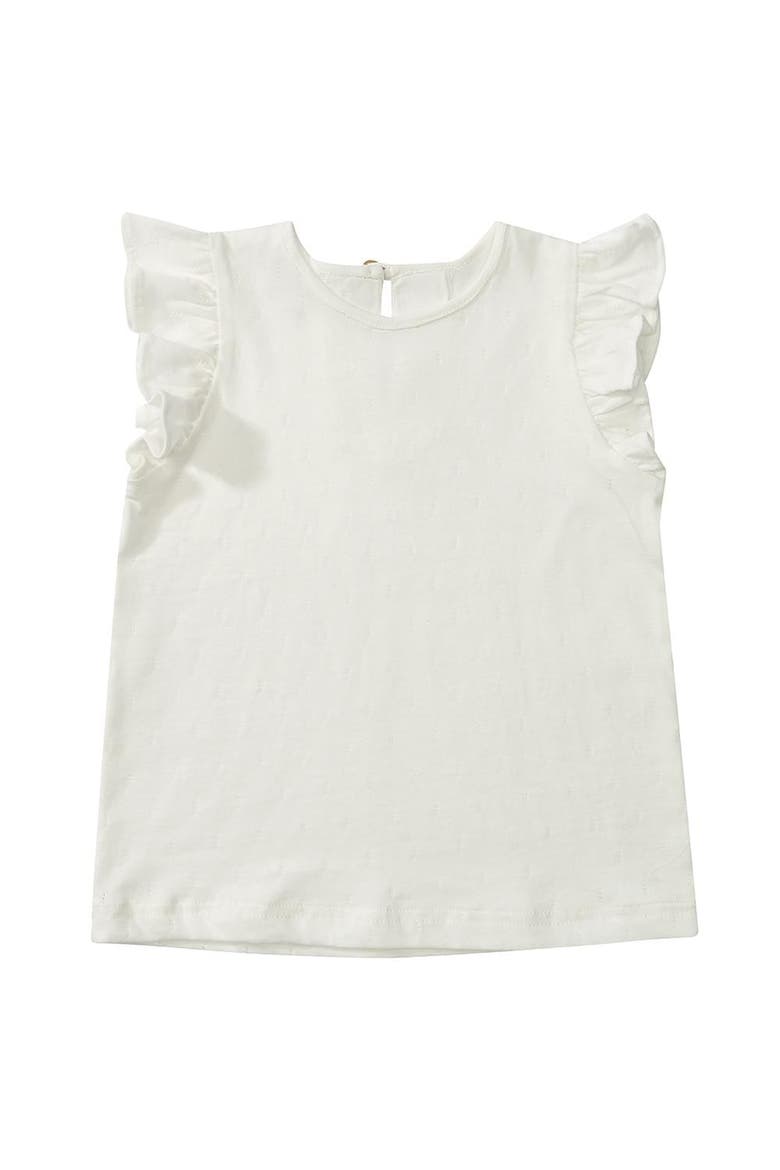 Edie Frill Top, Main, color, White