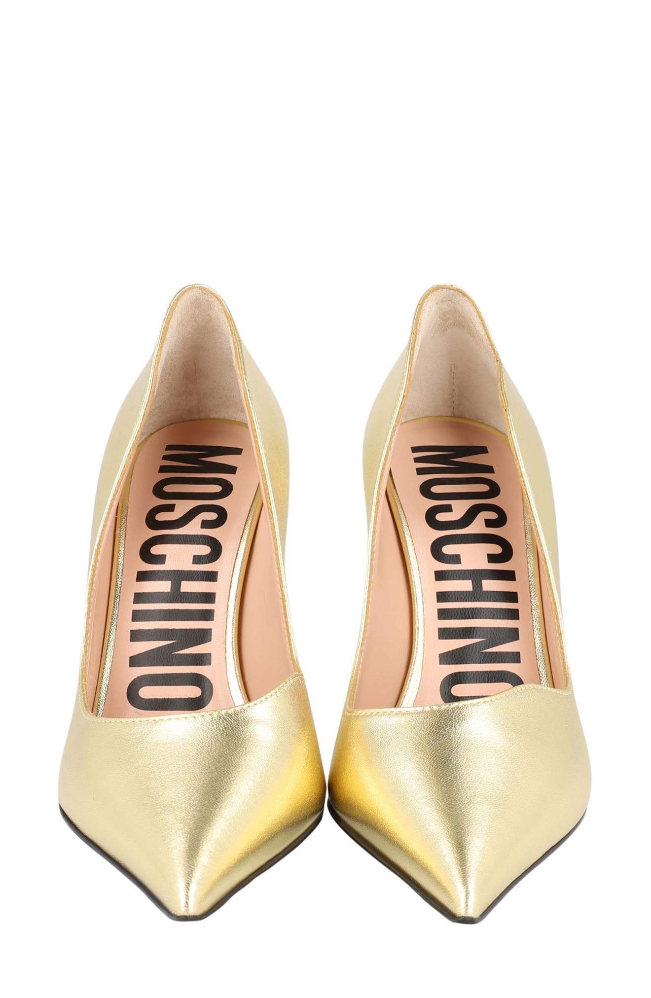 Moschino Statement Pointed Toe Pump, Alternate, color, 