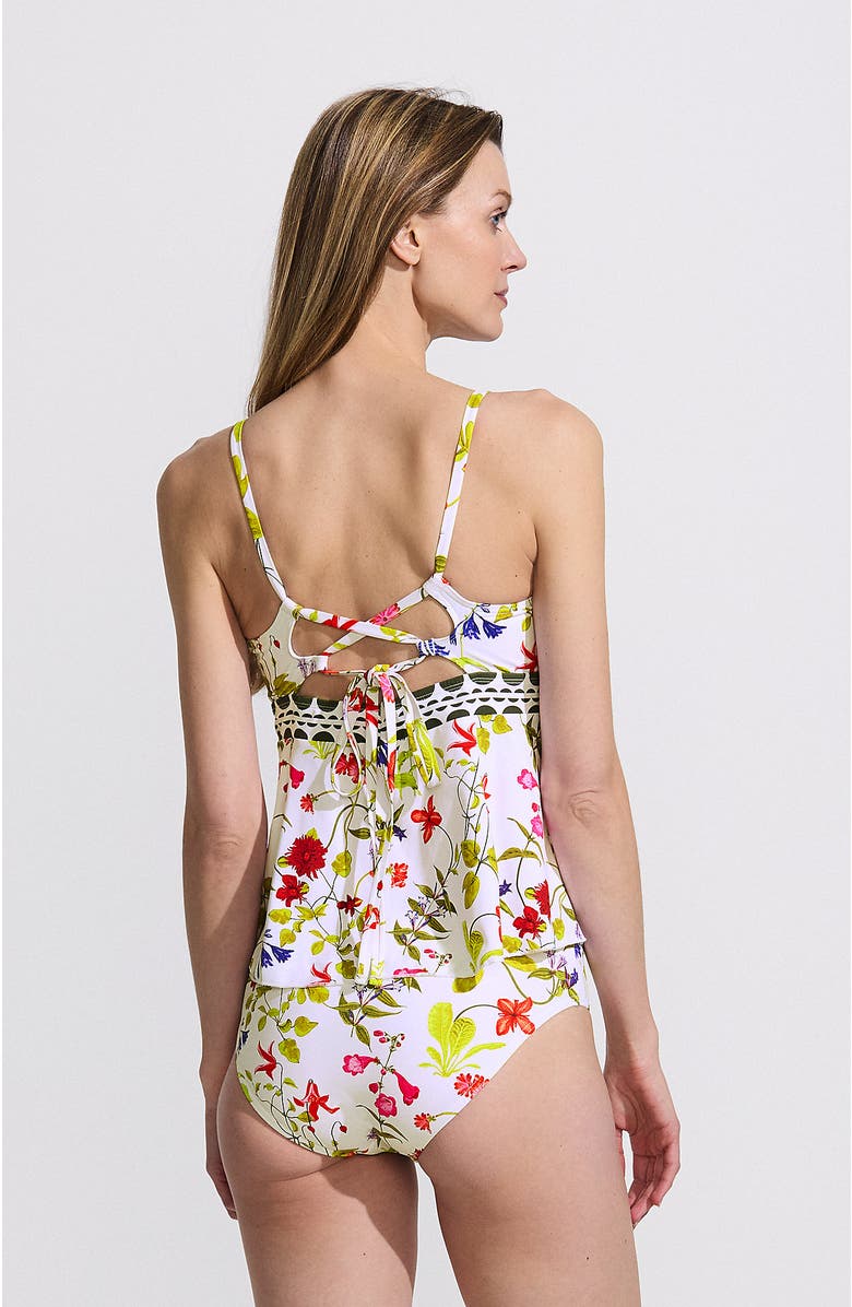 Lands' End Lace-up Flutter Tankini Swimsuit Top, Alternate, color, 