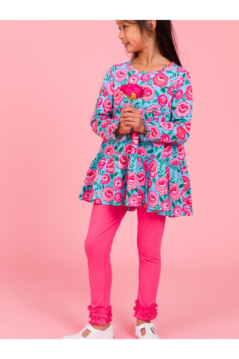 Girls Ruffle Leggings, Alternate, color, Hot Pink