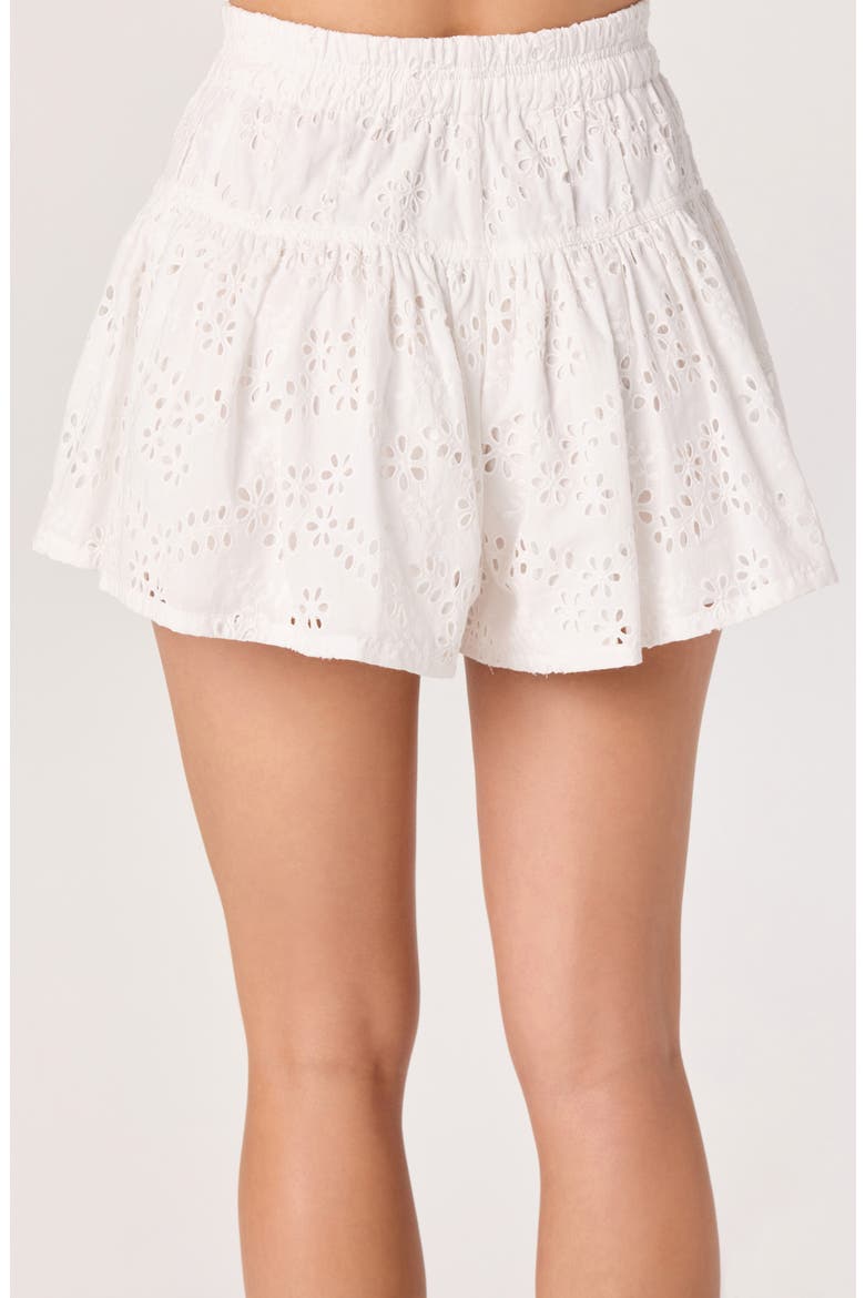 Adeeva Eyelet Embroidery Shorts, Alternate, color, WHITE