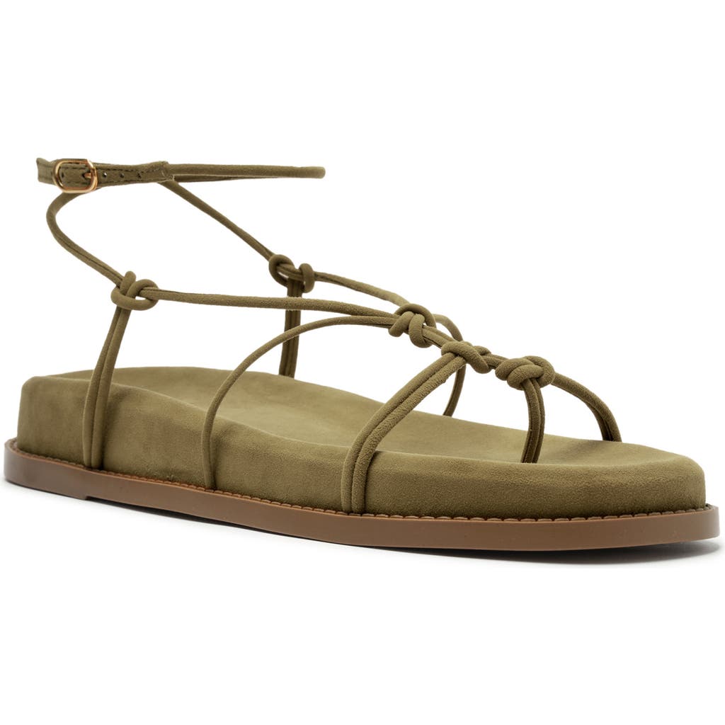 Schutz Calabria Sporty Ankle Strap Sandal In Matcha
