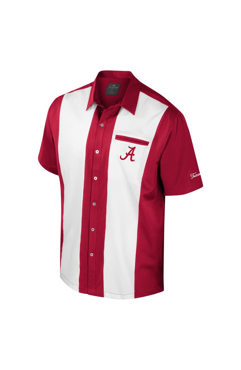 COLOSSEUM Men's Colosseum Crimson Alabama Crimson Tide Strike Bowling Button-Up Shirt, Alternate, color, Crimson