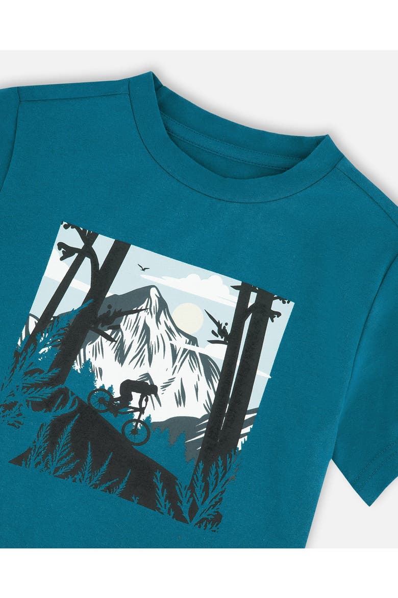 Organic Cotton Jersey Mountain Biker T-Shirt, Alternate, color, Atlantic Green