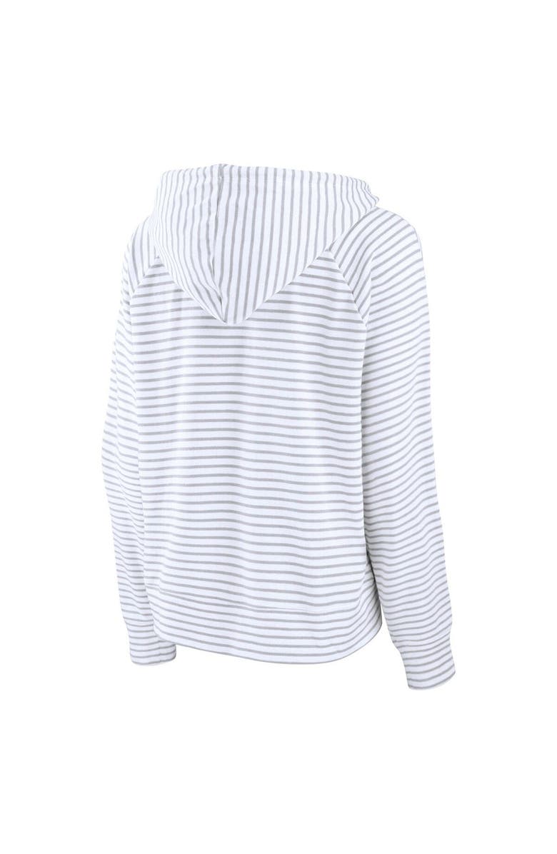 FANATICS Women's Fanatics Branded White Oklahoma Sooners Striped Notch Neck Pullover Hoodie, Alternate, color, White