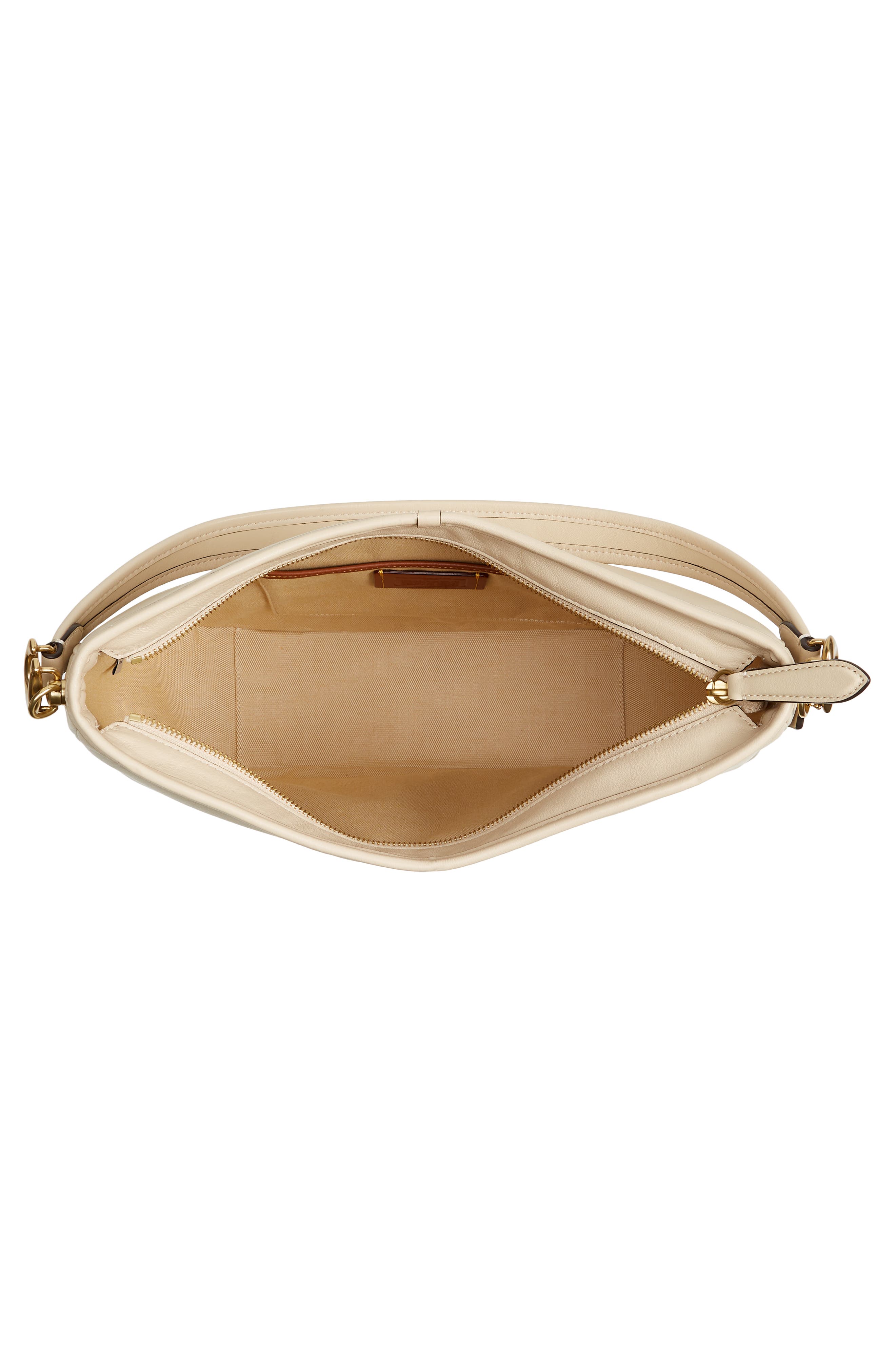 Soft Tabby Leather Hobo Bag, Alternate, color, IVORY