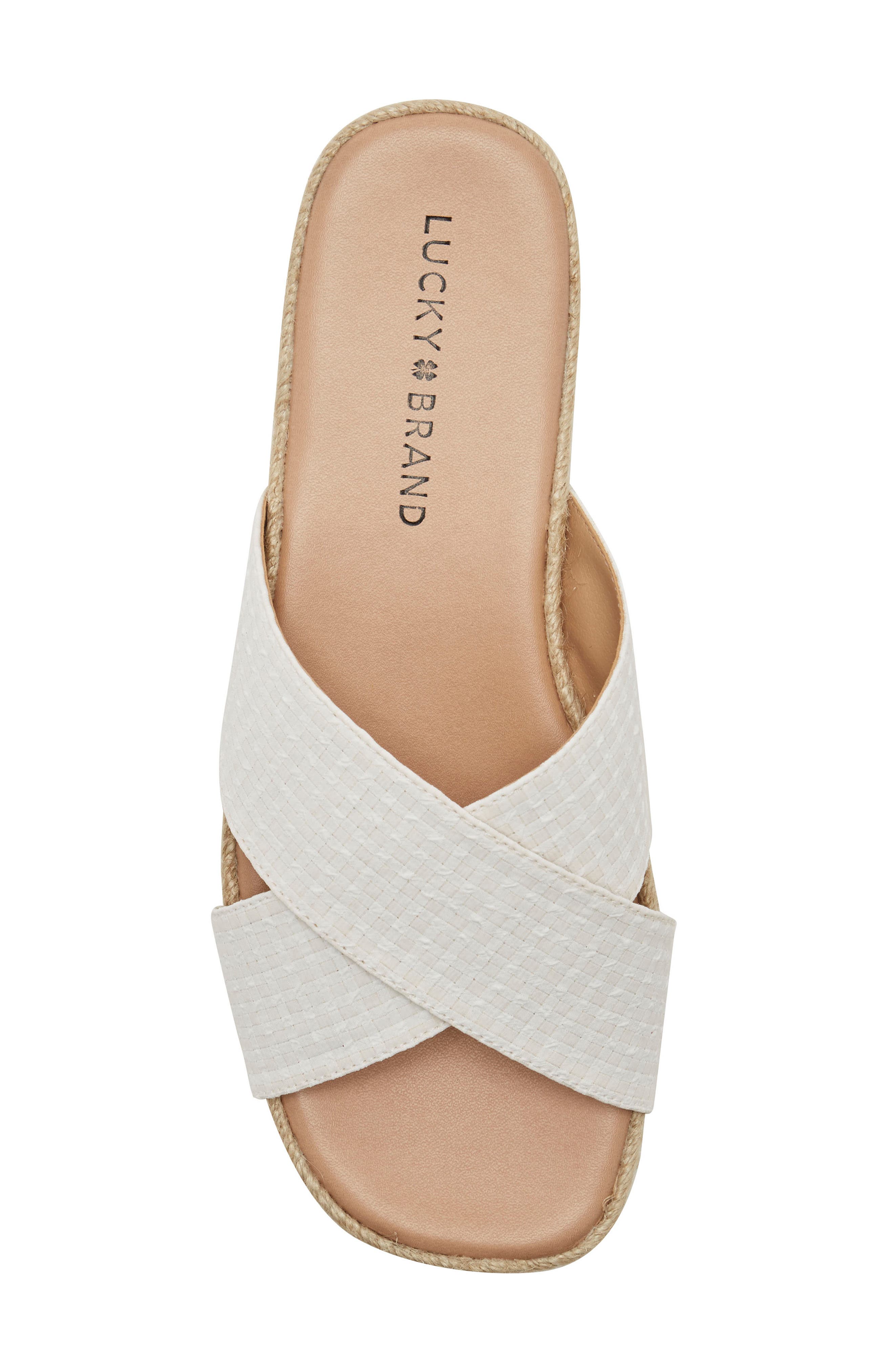 Gayte Slide Sandal, Alternate, color, WHITE TEXTILE