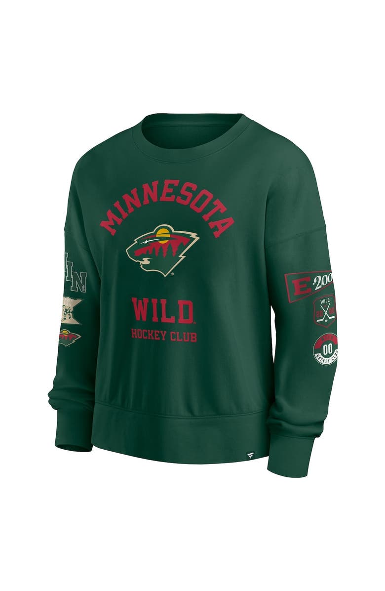 FANATICS Women's Fanatics Green Minnesota Wild Go Team Pullover Sweatshirt, Alternate, color,