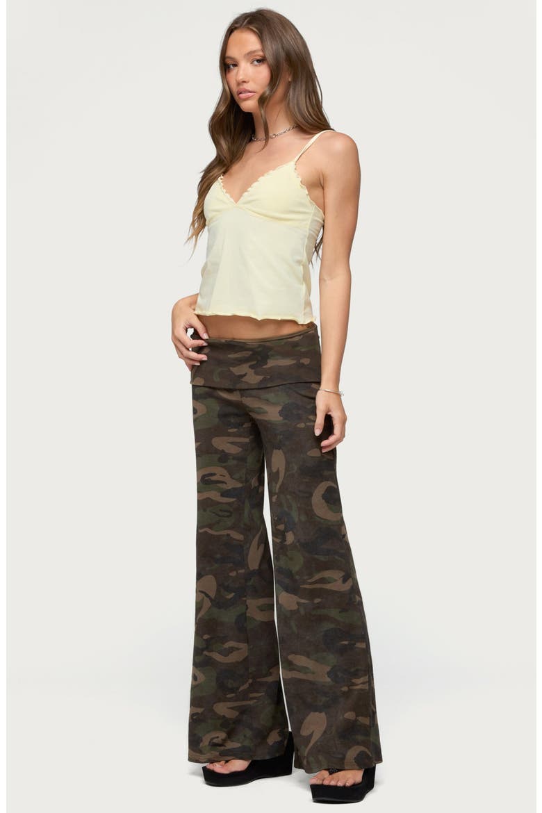 Lumielle Wide Leg Foldover Pants, Alternate, color, OLIVE