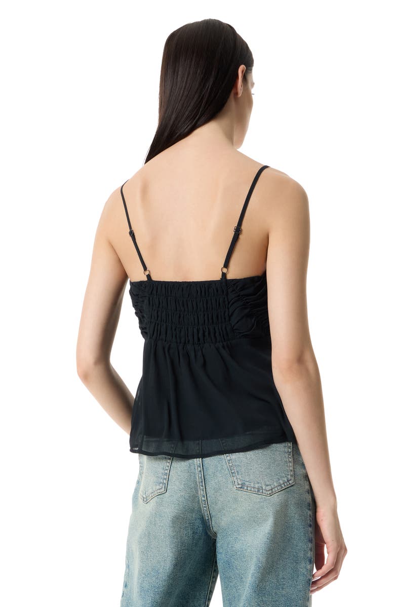 Robert Rodriguez Vickie Shirred Camisole, Alternate, color, Black