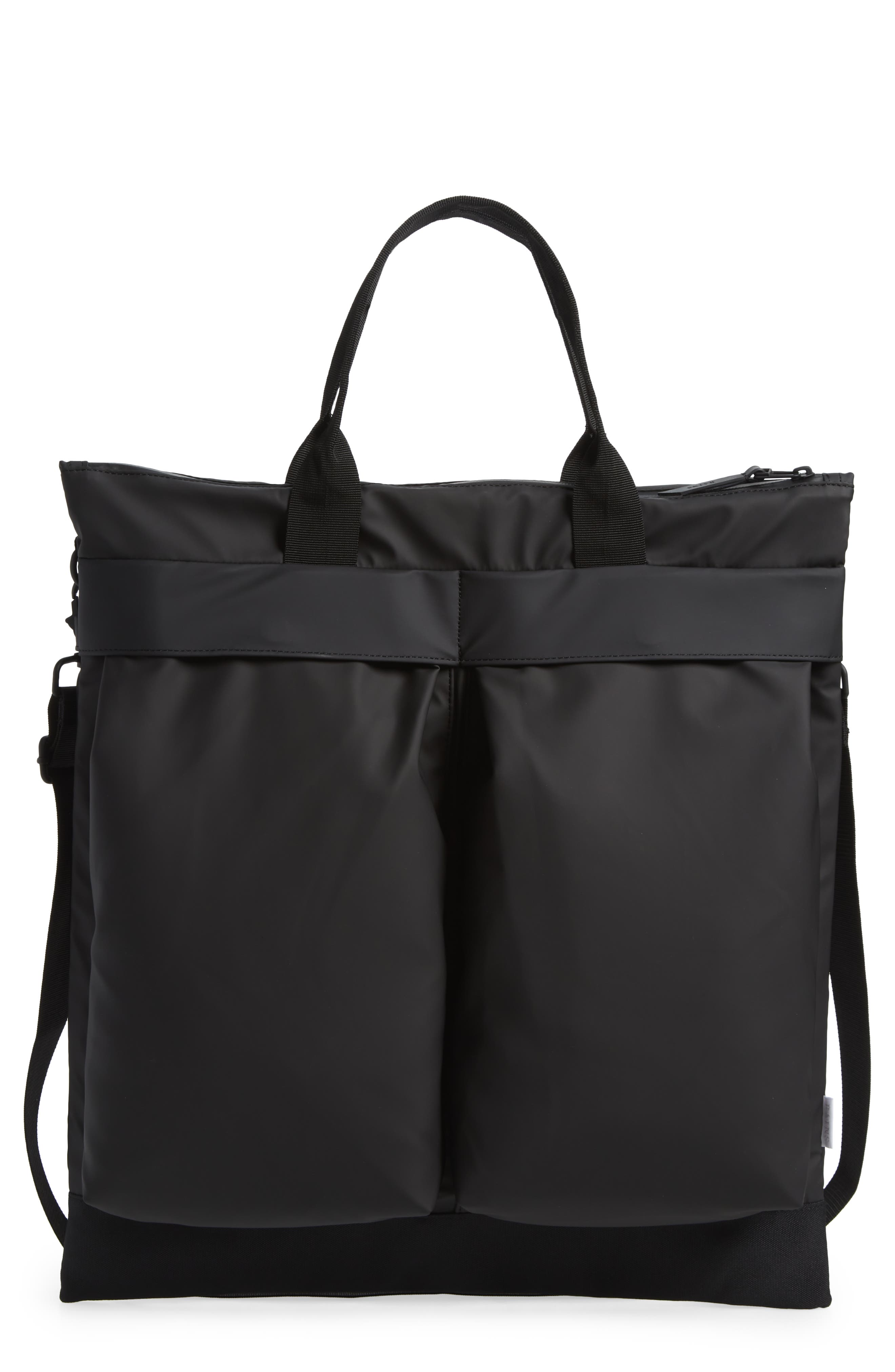 Rains Helmet Waterproof Crossbody Bag, Main, color, 