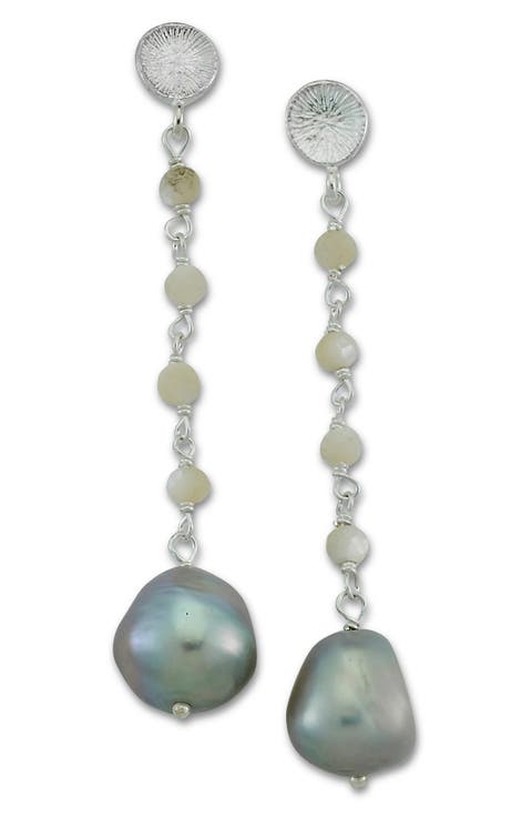 Sterling Silver Pearl Drop Earrings