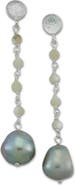 SAMUEL B. Sterling Silver Pearl Drop Earrings