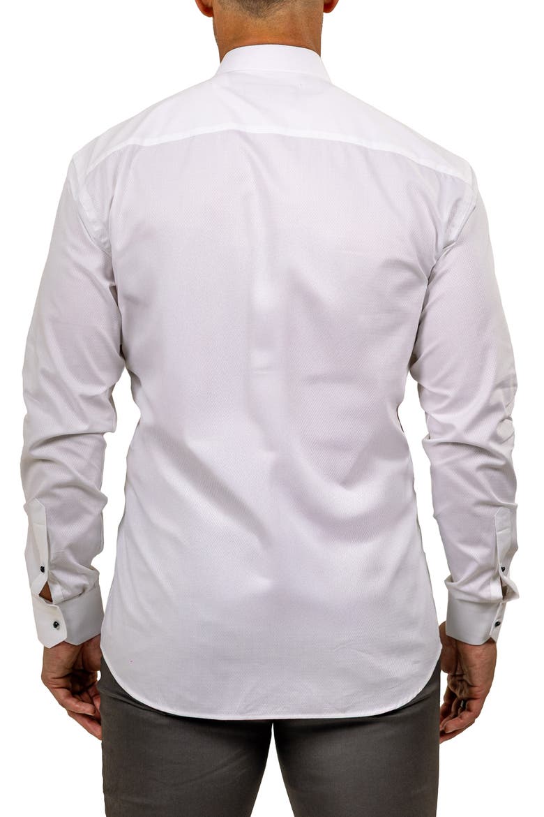 Ceremony Cotton Tuxedo Shirt, Alternate, color, WHITE