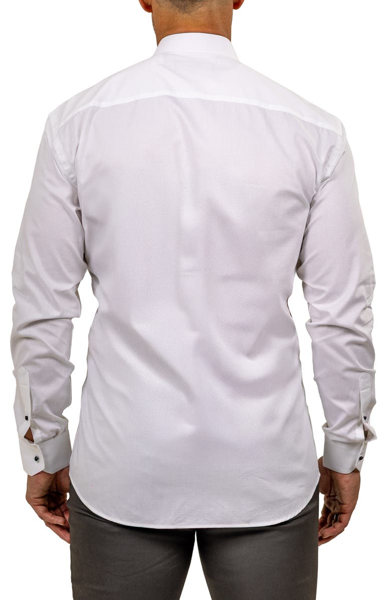 Maceoo Ceremony Cotton Tuxedo Shirt, Alternate, color, White