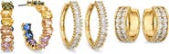 EYE CANDY LOS ANGELES Oriana Cubic Zirconia Hoop Earrings