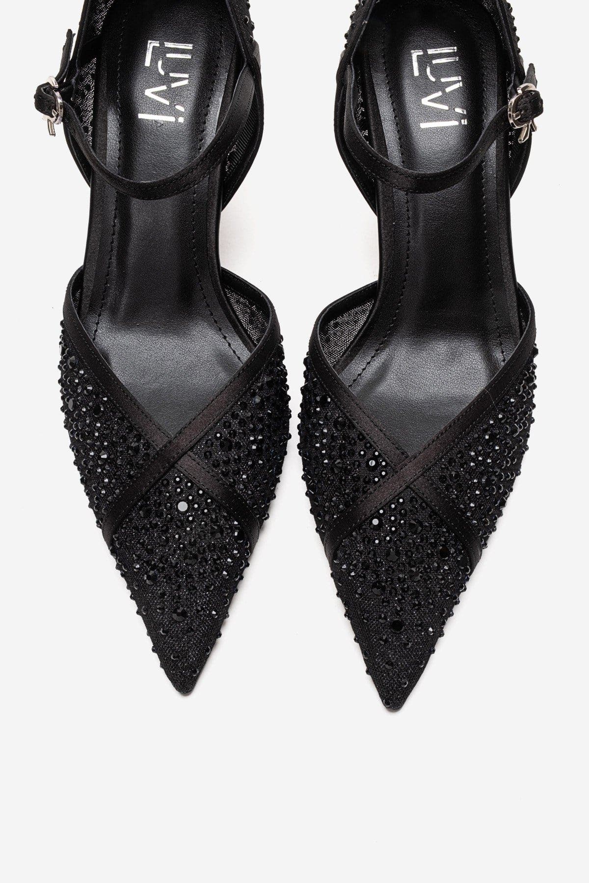 Prologue Shoes Rachel Embellished Stiletto Pump, Alternate, color, Black
