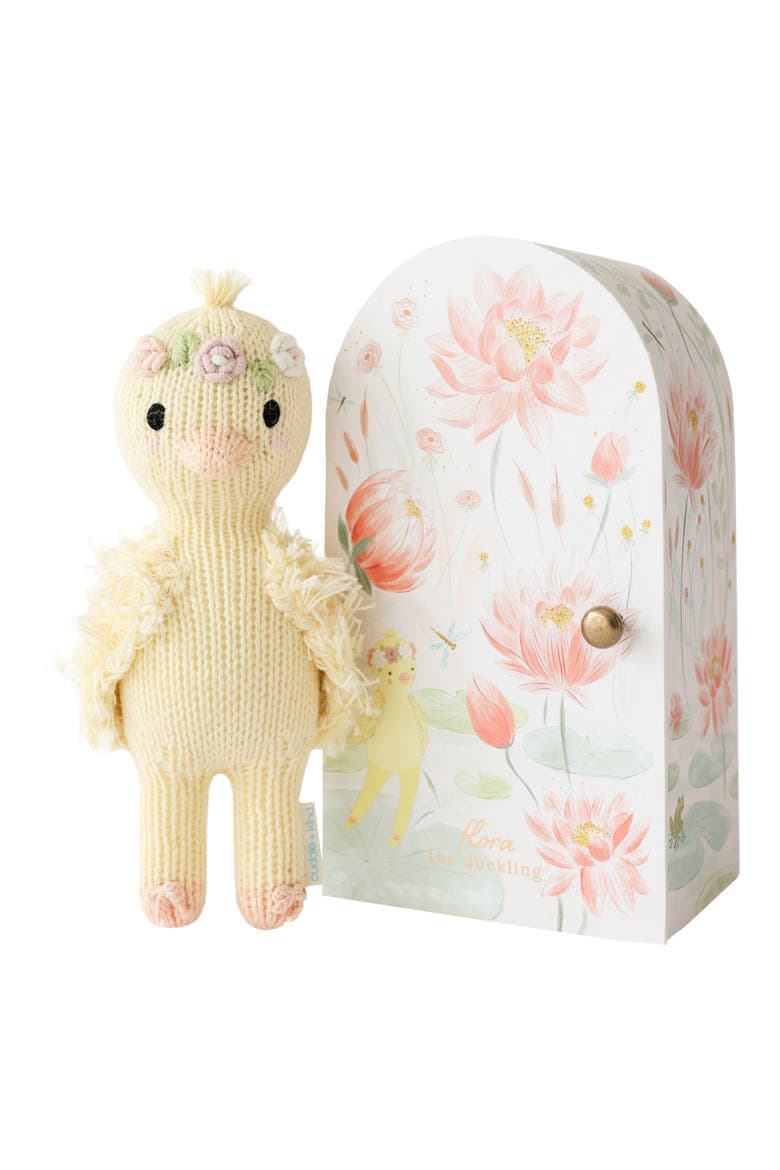 Tiny Flora the Duck Stuffed Animal, Main, color, YELLOW