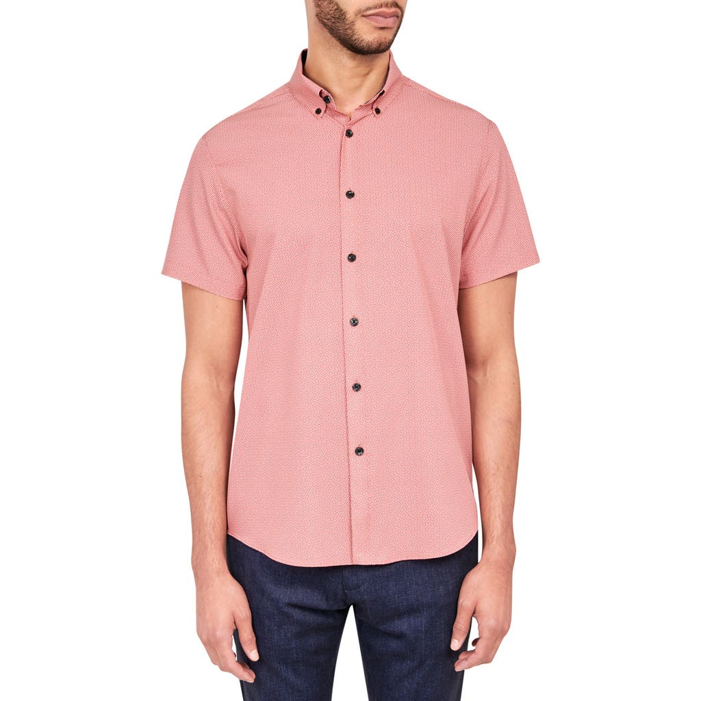 Brooklyn Brigade Wavy Geo Short Sleeve Shirt In Orange
