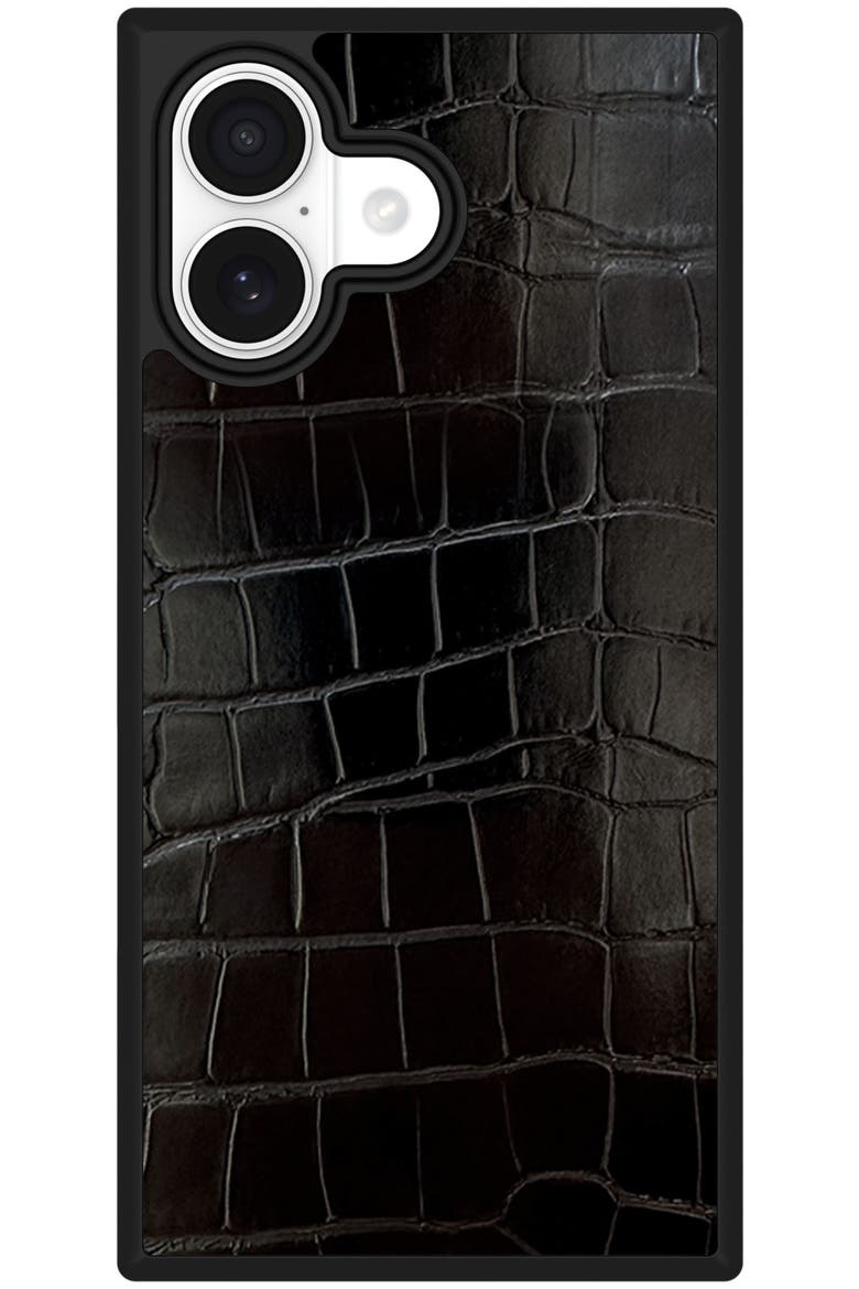 SQUARE Faux Leather MagSafe Case for Apple iPhone 17, Alternate, color, Black Multicolor
