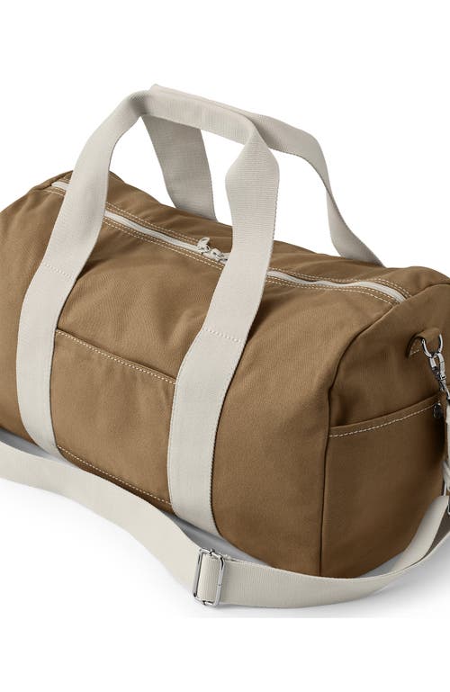 Lands' End Canvas Weekender Duffle Bag In Brown