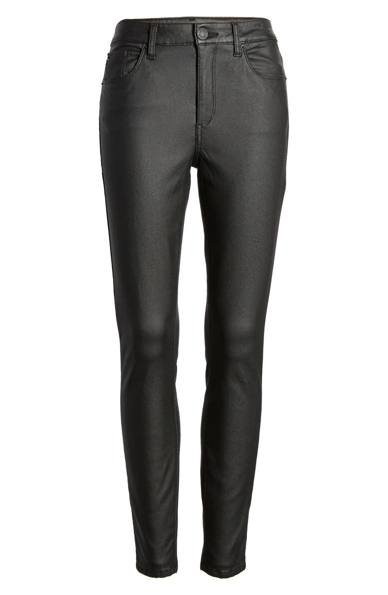 STS Blue Ellie Coated High Waist Ankle Skinny Jeans, Alternate, color, Black