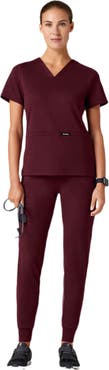 JAANUU Ceri Women's 6-Pocket Classic Scrub Jacket