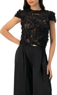 IVONNE Drop Shoulder Fantasy Straight Top