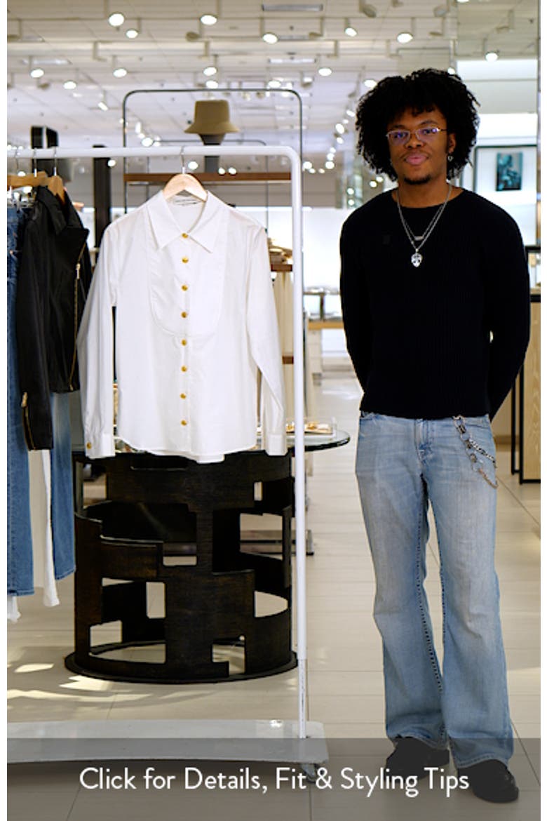 Bib Collar Cotton Shirt video