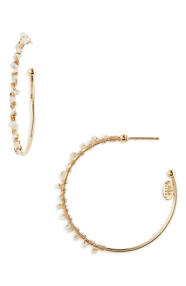 Gas Bijoux Creole Calliope Hoop Earrings, Main, color,