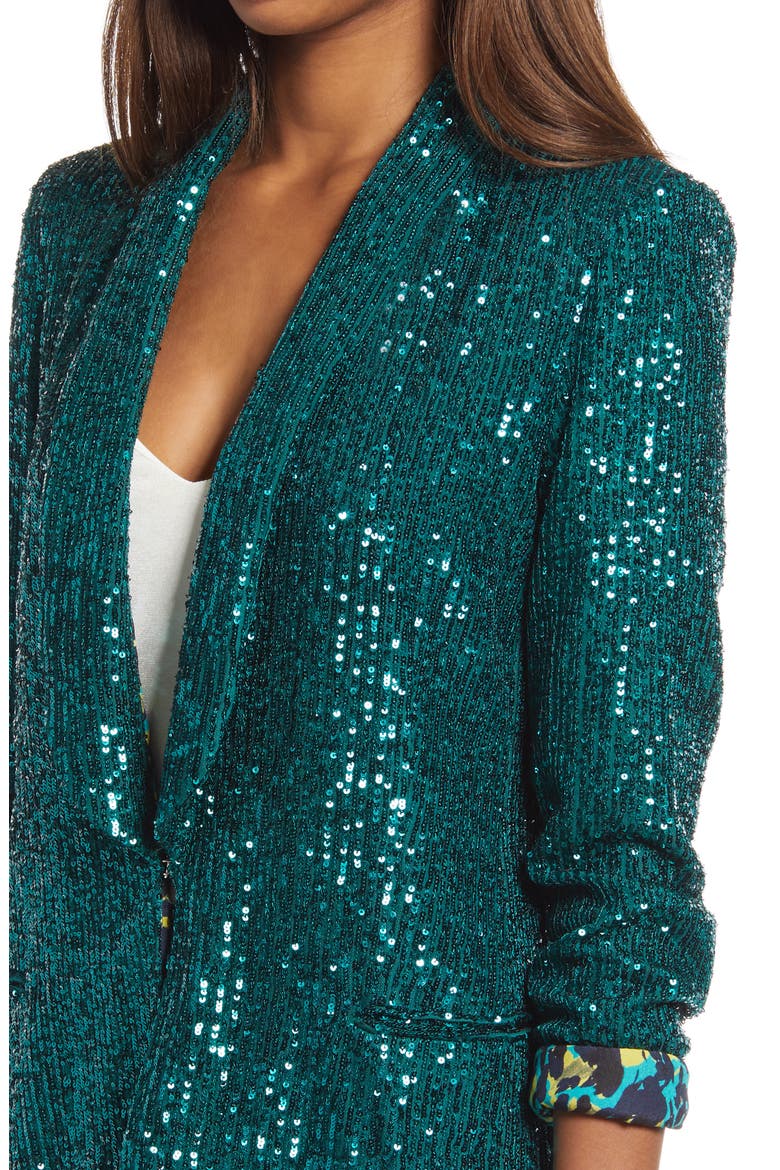 Sequin Jacket, Alternate, color, GREEN