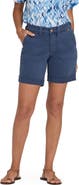 NYDJ Diana Relaxed Fit Raw Hem Cuffed Denim Shorts