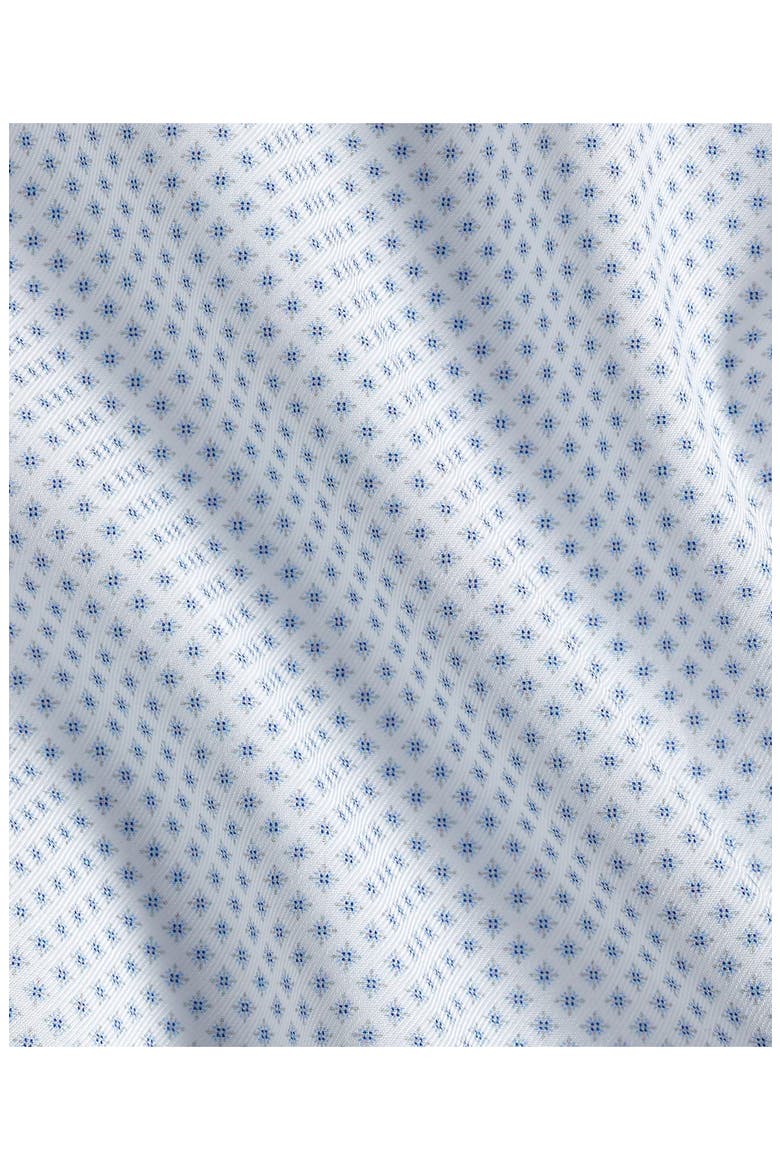 Slim Fit Neat Print Stretch Cotton Twill Dress Shirt, Alternate, color, WHITE/ PEARL