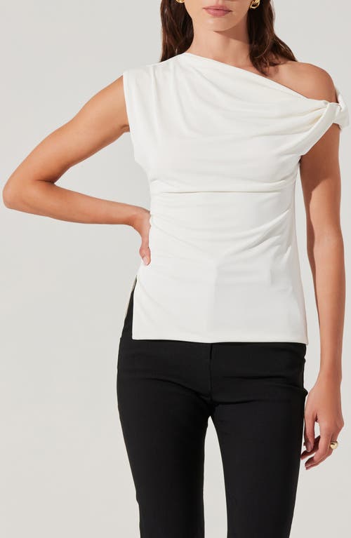 Astr The Label Aphra One-shoulder Top In White