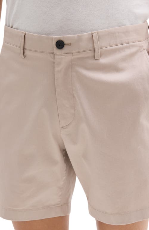 Theory Zaine Cotton Blend Shorts In Earl Grey
